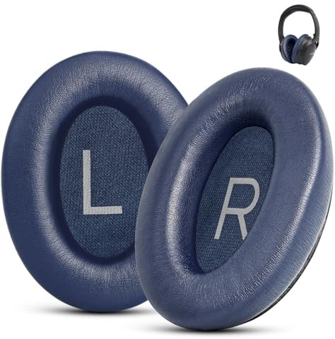 Ear Pads Replacement for Bose QuietComfort 45 (QC45) - GEVO Earpad Cushions for QuietComfort SE (QC SE) Wireless Over-Ear Headphones with Protein Leather Noise Isolation Memory Foam (Midnight Blue)