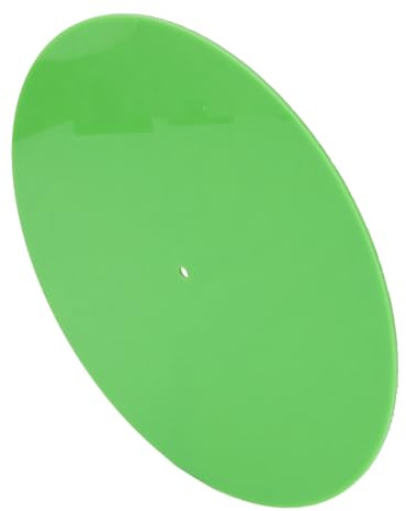 SIXRUN Tappetino del Giradischi Acrilici, Materiale Premium, Riduce Il Rumore Statico e Migliora i Bassi, Compatibili con Giocatori di Record da 12 Pollici (Green)
