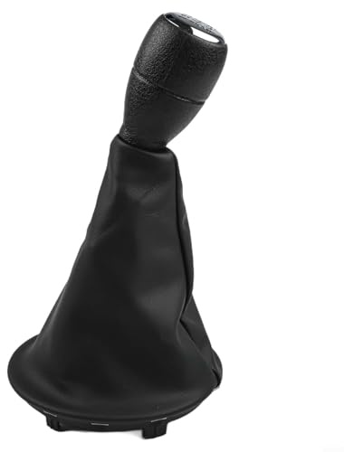 CashMuch Funda para palanca de cambios para Citroën Berlingo y Peugeot para Partner 1996-2008, 5 velocidades, plástico ABS negro con piel sintética