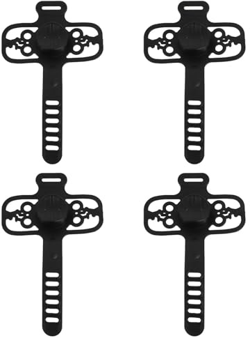 Artibetter Support de Téléphone pour VTT en Silicone Noir, Lot de 4 Pièces, Fixation Antidérapante pour Guidon de Vélo, Compatible Smartphone, pour Sorties Tout-Terrain et Vélo de Route