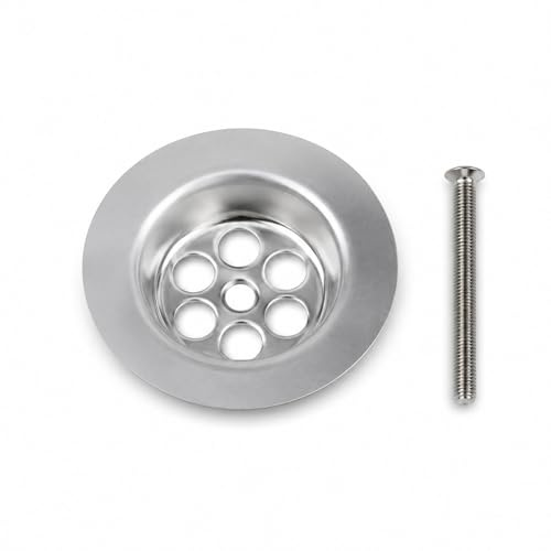 ApexPine 70mm Sink Strainer Replacement with Screw for Old Style Drains | 1 pack 70mm plastic sink strainer with screw, for kitchen bathroom basin old drain replacement plumbing accessory