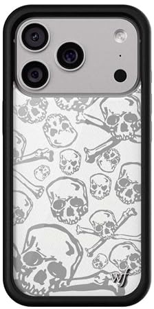 Wildflower Cases – Kompatibel mit iPhone 17 Pro | Schützender schwarzer Bumper, 2 m Falltest-zertifiziert, von einer Frau geführtes kleines Unternehmen | Skull Girl