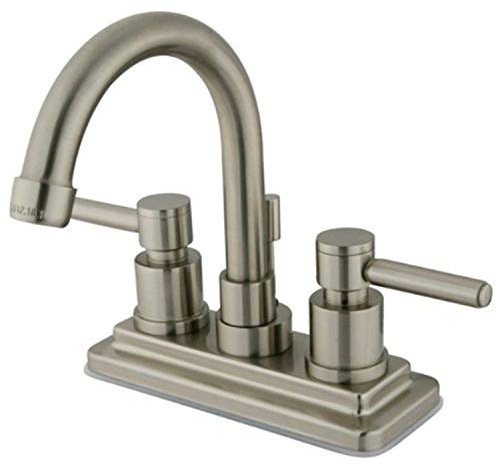 Kingston KS8668DL 4 Centerset Bathroom Faucet, Brushed Nickel