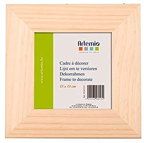 Artemio Cornice portafoto 13 cm x 13 cm, Legno, Beige, 21 x 1 x 21 cm