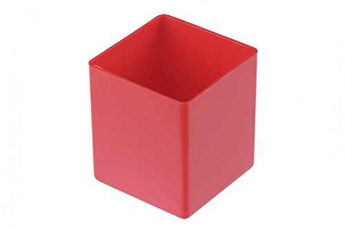 hünersdorff Insert Box Made of High-Impact Polystyrene (PS), Dimensions: 54 x 54 x 63 mm, Colour: Red