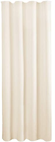 Bestlivings Vorhang Blickdicht (140x145cm / 1 Stück) Gardine Uni (Beige) mit Kräuselband/Universalband, Dekoschal für Fenster, Balkon - Dekorativer Gardinenschal