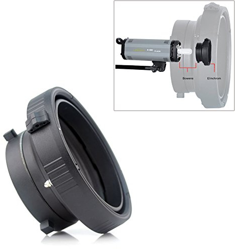 Convertitore Fomito per Photo Studio, per montare attrezzature Bowens all’anello Speedring di Elinchrom, anello adattatore per flash stroboscopico Softbox Beauty Dish da studio