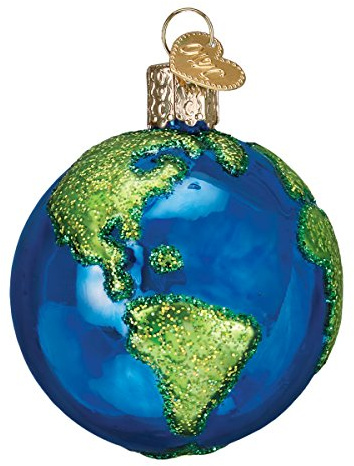 Old World Christmas Ornaments: Outer Space Gifts Glass Blown Ornaments for Christmas Tree, Planet Earth