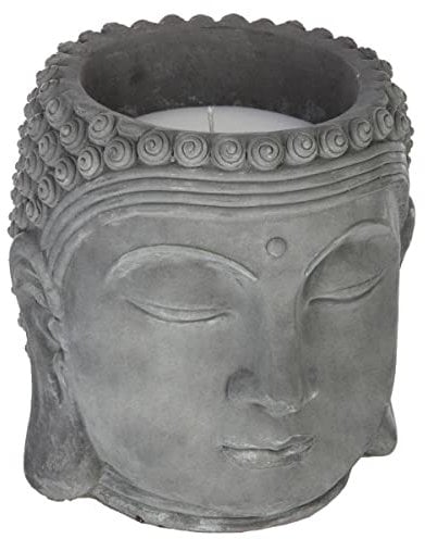 Atmosphera - Duftkerze Buddha - Zitronengras 900 g - Grau