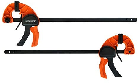 Quick Release Ratchet Bar Clamps for Woodworking (2 Pieces Set 18'') - Light Duty Adjustable One-Handed Clamp for Woodworking & Furniture Manufacturing & Assembly