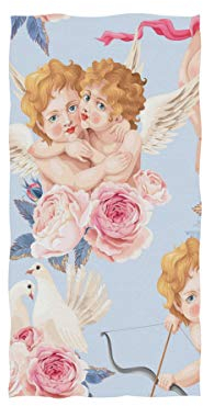 linomo Handtuch Blume Rose Süß Amor Handtuch Baumwolle Gesicht Towel Dish Geschirrtuch für Kinder Mädchen Jungen