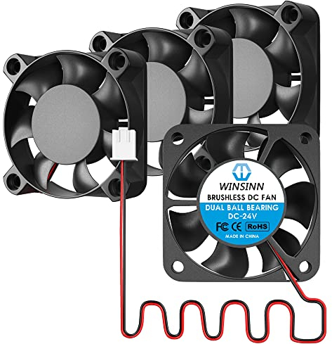 WINSINN 40mm 24V Lüfter 1M Kabel - Dual-Kugellager 5000 RPM, für Ender 3, CR-10 3D-Drucker - XH2.54-2PIN Stecker, bürstenlos 40x10mm (4 Stück)