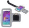 DFV mobile - Armbandtasche Sport Armband Neopren Armabdeckung Armbinde Laufen Gehen Radfahren Fitnessstudio für Coolpad ivvi V1 (2017) - GRAU