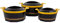 SQ Professional Fionna Insulated Hot Pot Set 3pc Food Pot Insulated Casserole Serving Dish Set with Lid Thermal Food Container Keep Food Warm & Cold 1-1.5-2.5L (Black)