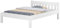 Erst-Holz Weißes Doppelbett 180x200 Massivholzbett Kiefer massiv mit wählbarem Zubehör V-60.38-18W, Ausstattung:ohne Zubehör