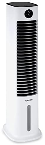 Klarstein Luftkühler mit Wasserkühlung, 5-in-1 Verdunstungskühler, Luftbefeuchter, Ventilator & Luftreiniger, Mobile Klimageräte Luftkühler mit App-Steuerung, 80W Air Cooler, 462m³/h Luftstrom