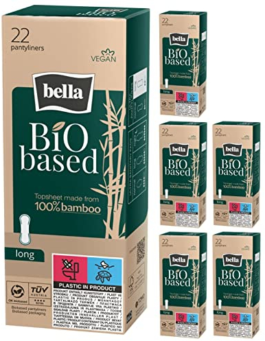 bella Slipeinlagen bio Long | Vorteilspack (6 x 22 Stück) | lange Bio Hygiene-Einlagen | weich und atmungsaktiv | 100% Naturfaser