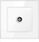 Standard White Crystal Glass Panel Double/Single Electric Switched Socket with Dual USB Charge Port Wall Switch Power Plug-s Sockets USB Charger Ports Outlet (Tv interface)