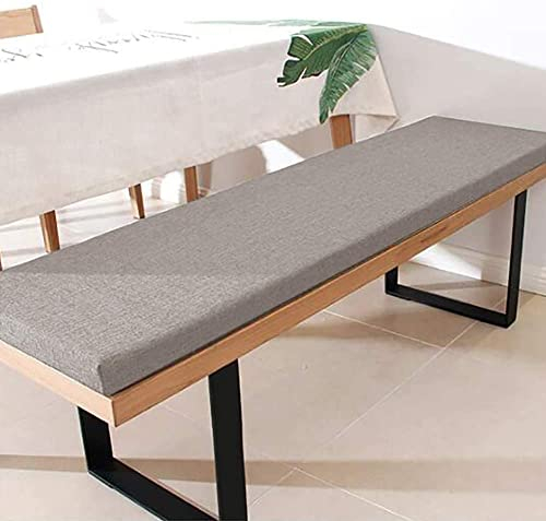 Outdoor-Bankkissen, mit Schaumstoff gefüllt, bequeme, strapazierfähige Kissen, Ersatzauflage für Gartenbank oder Schaukel, 2-, 3-, 4-Sitzer (250 x 40 cm, Hellgrau)