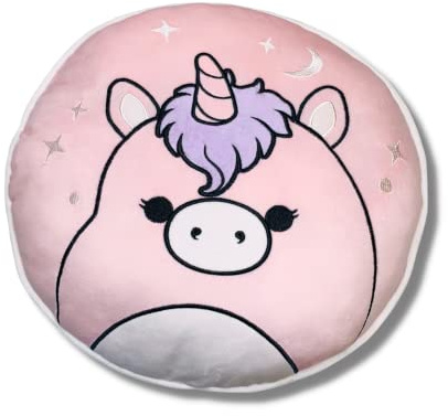 Squishmallows Super Soft Decorative Cushion, (Official Squishmallows Product), 8 Inches Round, Polyester Fill by Franco