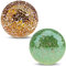 Yatinkim 2pcs Mosaic Glass Balls Decorative Orbs 8.5cm Centerpiece Decor Sphere Bowls Vases Dining Table House Living Room Tray Gold Green