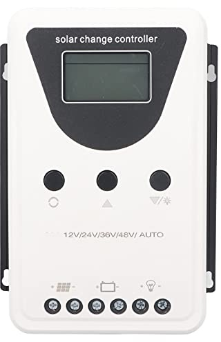 Contrôleur de Charge Solaire, Entrée 12 V/24 V/36 V/48 V CC, Protection du Système de Détection Automatique PWM, Régulateur de Batterie à Panneau Solaire avec écran LCD (100A)