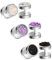 AceFun 16G 3 Paires Argent Ronde Clou Piercing Tragus Faux Oreille Bouchons Acier Inoxydable Fausses Tunnel Doucles d'oreilles Plugs Hommes Femmes