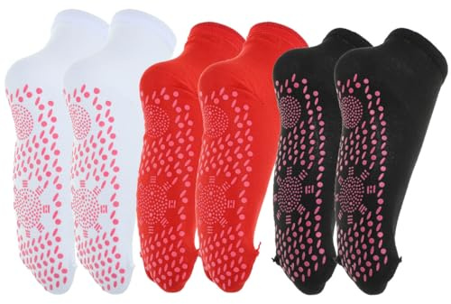 Healeved 3 Pairs Self Heating Socks for Men and Women Breathable Warm Calf Socks with Mid-Tube Design Ideal for Winter Outdoor Sports and Indoor Comfort