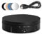 QENETY Electric Rotating Turntable, 90/180/360 Degree Adjustable Electric Rotating Turntable Display Stand for Display Jewelry, Watch, Digital Product 3D Models with 6 Backgrounds (Black)