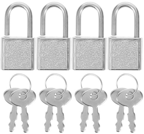 Vaguelly 5 Sets Box Treasure Chest Lock Mini Locks with Keys Padlock Notebook Keys Small Lock Key Toys Small Locks with Keys Reusable Kids Toys Mini Toys Jewelry Box Antique Plastic Child