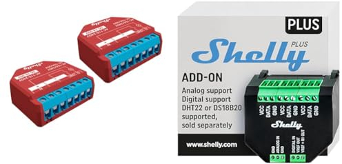 Shelly Plus 1PM | WLAN & Bluetooth Relais Schalter mit Strommessung & Plus Add-On, Smart Home Schnittstelle Plus Relais