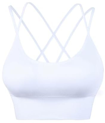 CALIYO Sport BH Damen Bra, Yoga BH Damen Kreuz Rücken Sport Bustier Gepolsterter, Bustier Gepolsterter Push Up