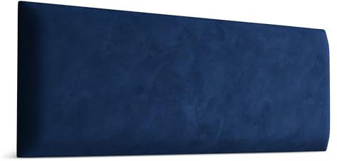 Muralo Wandkissen Gepolstert, Magic Velvet - 90x30 cm, Dunkelblau | Wandpaneel, ideal als Bettkopfteil oder Lendenkissen - für Schlafzimmer und Wohnzimmer, einfache Anbringung mit Montagekleber