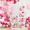 105Pcs Babyparty Box Deko für Mädchen, 6 Transparente Ballonbox mit 54 Buchstaben (B+A-Z*2), 45 Luftballons Rosa Gold, Baby Luftballon Boxen für Baby Shower, Babyparty, Geburtstag Deko, Gender Reveal