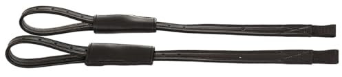 NETPROSHOP Mono Steigbügelriemen Leder schwarz oder braun Größe 60 oder 70, Groesse:60, Farbe:Schwarz