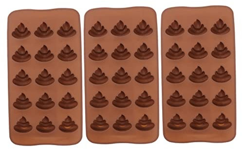 HAWILLOSCH 6stücke Silikonformen Für Poop-süßigkeiten Gleichmäßige Schokoladen Dessertformen Ofen Mikrowellen Und Geschirrspülerfest Für -partys Und Kreative Desserts