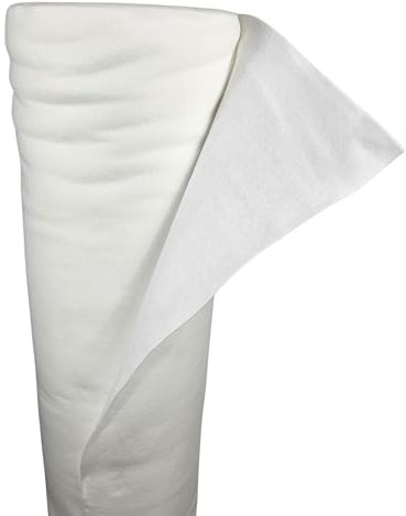 EraGreen Premium Bastelfilz 1,5m Br. - 3mm Filz zum Basteln - Dekostoff Wollfilz Filzstoff Filzrolle weiß (Meterware)