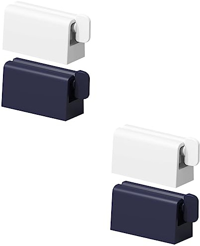 TOVINANNA 4stücke Teiliges Zahnpasta-dispenser Automatischer Tubenquetscher Für Badezimmer Einfach Zu Bedienen Für Erwachsene Und Kompatibel Mit Verschiedenen Tuben Und Steinblau
