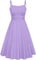 Belle Poque Summer Dresses for Women UK Birthday Party Dress Purple Strappy Flowy Swing Dress XXL