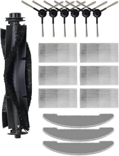 Vexilar Accessoires Pièces de Rechange pour Robot Aspirateur Laveur de Sols W11 & W9, 1 Brosse Principale, 6 Brosses Latérales, 6 Filtres HEPA, 3 Serpillières