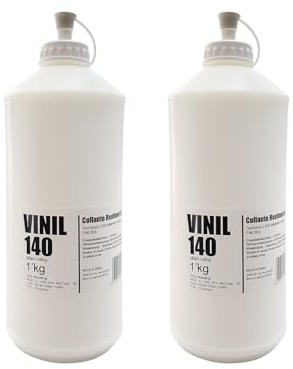 Vinavil Vinil 140 | Collante Vinilico Liquido | Diversi Formati | Adesivo Forte per Legno, Carta, Tessuti e Fai-da-te | AERREGI (2 Kg)