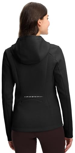 Pioneer Camp Fahrradjacke Damen Fleece Gefüttert Fleecejacke Warm | Winddicht und Atmungsaktiv Outdoor Übergangsjacke mit Kapuze Softshelljacke für Fahrrad, Laufen und Freizeit