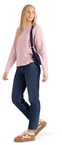 Trespass Womens Casual Top Thelma - Boat Neck, Long Sleeves, Yarn-Dyed Stripe, Woven Hem Tab, Knitted, 95% Cotton, 5% Elastane