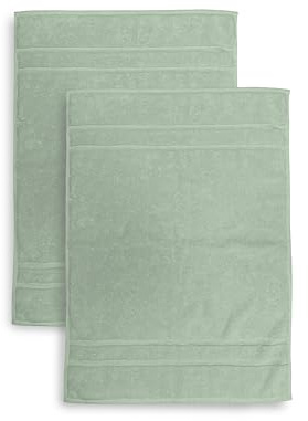 2er-Set Badematten aus Frottee, Größe 50 x 70 cm, saugfähig, 650 g/m², maschinenwaschbar, schnelltrocknend, Farbe Salbei