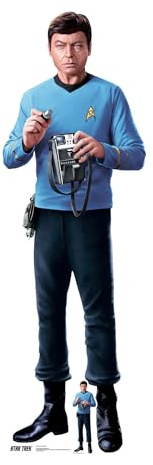 Star Cutouts SC4813 Star Trek Leonard “Bones” McCoy Lifesize Cardboard Cutout 180cm – DeForest Kelley Sci-Fi Fan Display & Collector Gift