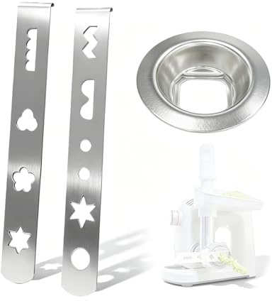 3 X Spritzgebäckvorsatz für Fleischwolf MUM4-MUM5 - Gebäckvorsatz Spritzgebäckaufsatz Zubehör für BOSCH Fleischwolf Küchenmaschine Serie 8, Hausgemachte Plätzchen für Herstellung von Keksen Desserts