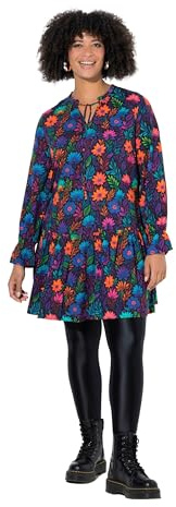 Angel of Style Damen große Größen Übergrößen Plus Size Long-Bluse, A-Linie, Blütenmuster, Volants 848236