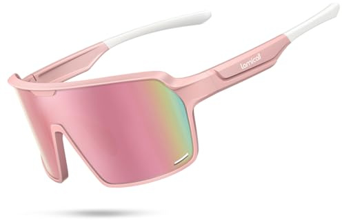Lamicall Occhiali da Sole Ciclismo Polarizzati Occhiali Sportivi Uomo Donna | [29g Ultraleggero] Anti-UV400, TR90 -Telaio Infrangibile, Naselli & Aste Regolabili, Occhiali Veloci per Ciclismo Corsa Guida