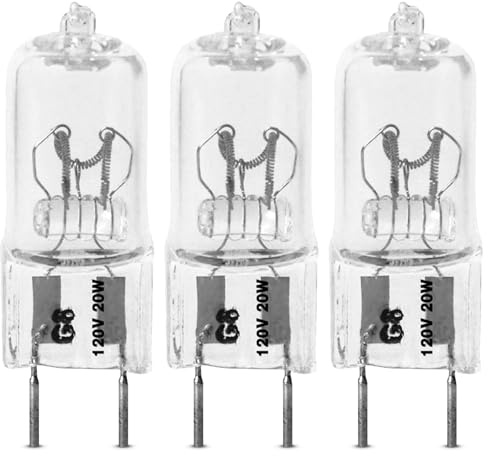 Feit Electric 20-Watt Xenon Halogen Light Bulb, Dimmable, 3000K Bright White, G8 Bi-Pin Base, 170 Lumens, 90+ CRI, Cool & Long-Lasting for Under Cabinet, Accent, Display, & Task Lighting, 3-Pack