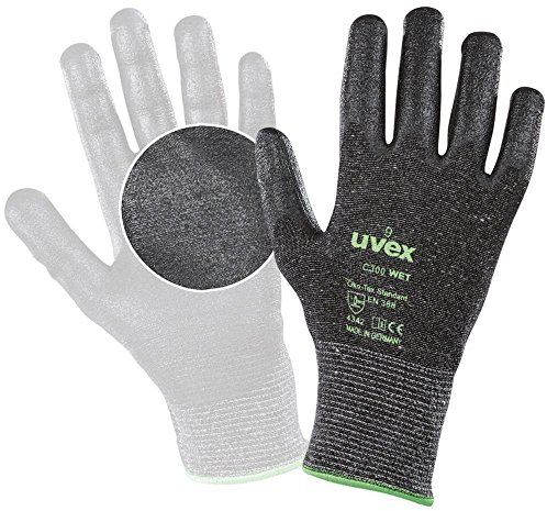UVEX C300 WET, 60542, Gr. 9, C300 wet Schnittschutzhandschuh aus Mischgewebe, Glasfaser, Kunststoff, Kautschuk